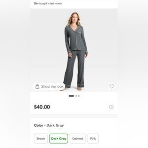 New Women's Cozy Ribbed Notch Collar Long Sleeve Shirt and Pants Pajama Set